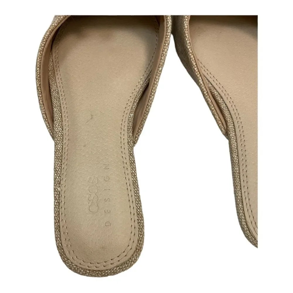 Asos Design  Women’s Beige Tan Slip On ,Toe Flat .Shoes size 7. - Picture 3 of 13